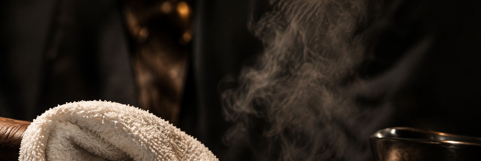 Ritual de barba com cuidados e utensílios profissionais